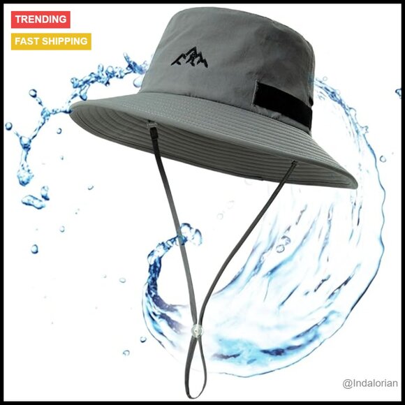 Waterproof Bucket Sun Hat UV50+ Stiff Brim All-Weather Outdoor Fishing Golf